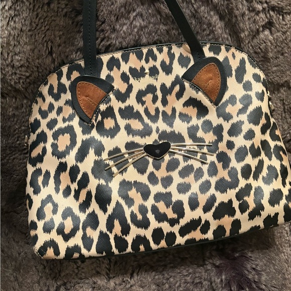 kate spade Handbags - Kate Spade Leopard Cat cross body Bag